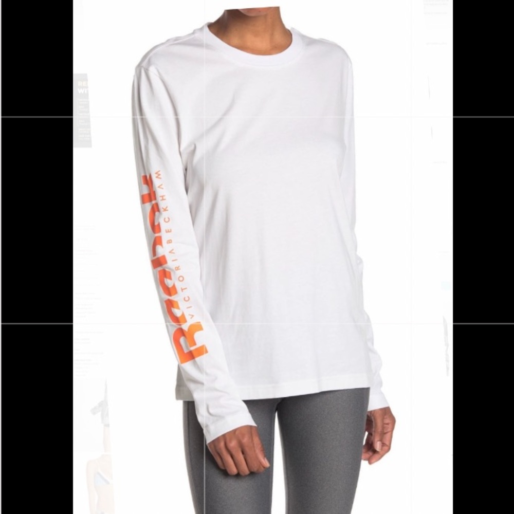 REEBOK VICTORIA BECKHAM Long Sleeve Tee White